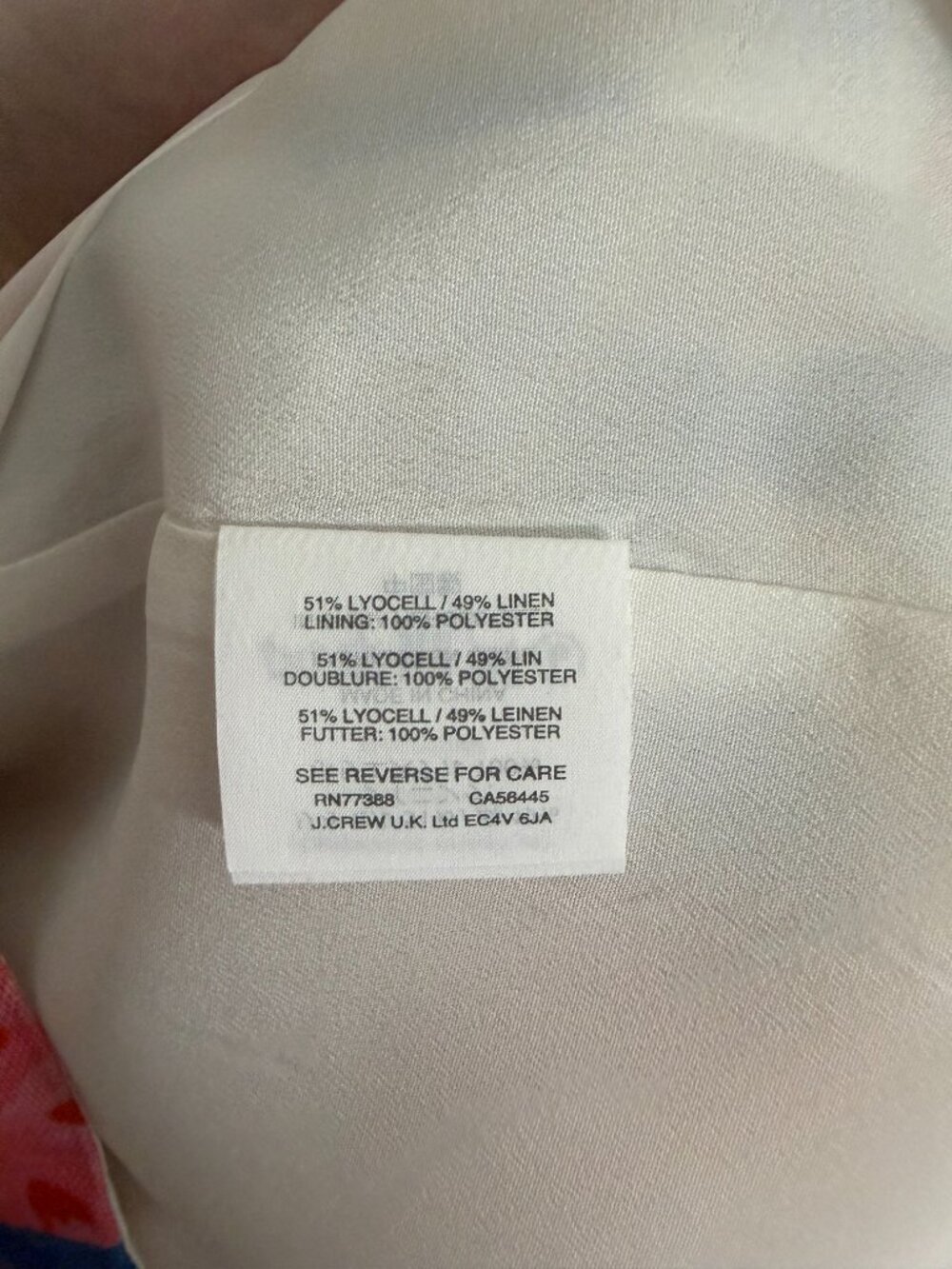 J. Crew | Morning Floral A-Line Lined Linen Blend Dress 8 Tall - Picture 5 of 6